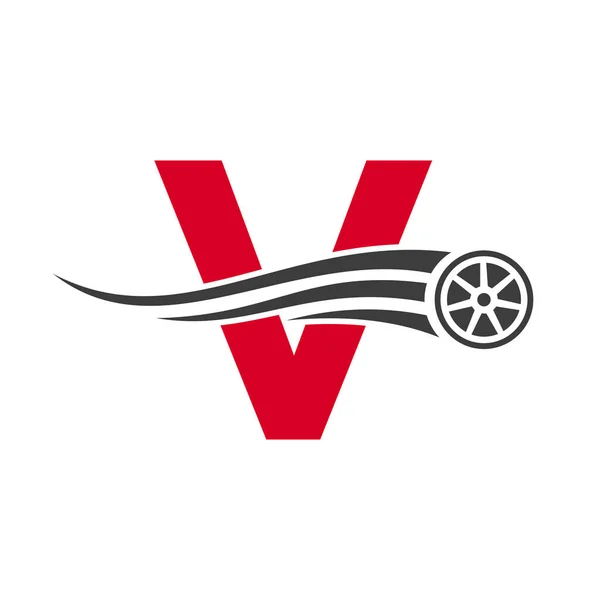 Sport Car Letter Automotive Car Repair Logo Design Concept Transport — ストックベクタ
