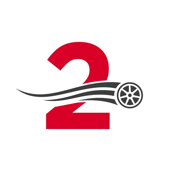 Спорт Автомобільний Лист Автомобільний Ремонт Концепція Дизайну Логотипу Транспортними Шинами — стоковий вектор