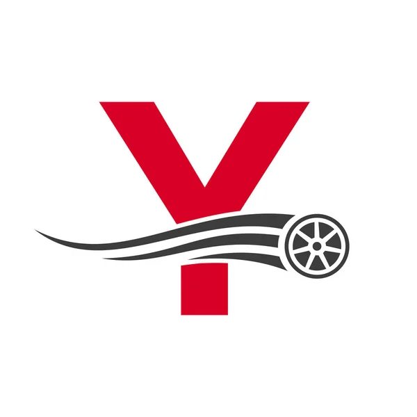 Sport Car Letter Automotive Car Repair Logo Design Concept Transport —  Vetores de Stock