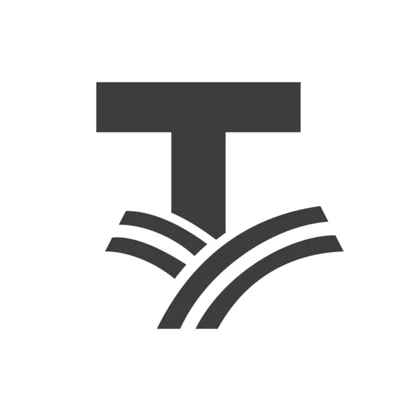 Логотип Сельского Хозяйства Букве Логотип Фермы Основе Алфавита Хлебобулочных Изделий — стоковый вектор