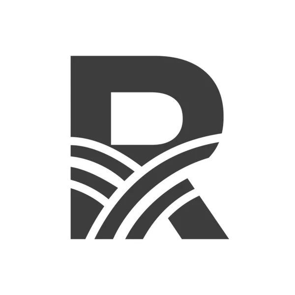 Agriculture Logo Letter Concept Farm Logo Based Alphabet Bakery Bread — Stockvector
