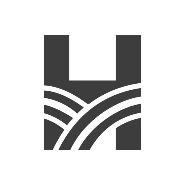 Agriculture Logo Letter Concept Farm Logo Based Alphabet Bakery Bread — Stock Vector