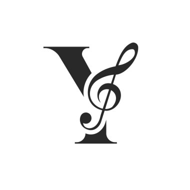 Initial Letter Y Music Logo. Dj Symbol Podcast Logo Icon Vector Template