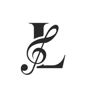 Initial Letter L Music Logo. Dj Symbol Podcast Logo Icon Vector Template