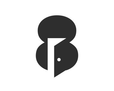 Letter 8 Door Logo Design Combined With Minimal Open Door Icon Vector Template