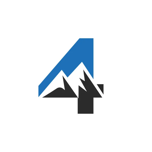 Letter Mount Logo Vector Sign Mountain Nature Landscape Logo Combine — 图库矢量图片