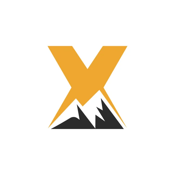 Letter Mount Logo Vector Sign Mountain Nature Landscape Logo Combine — Stockový vektor