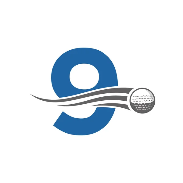 Carta Golf Logo Symbol Plantilla Vectores Alfabeto Basado Diseño Hockey — Archivo Imágenes Vectoriales