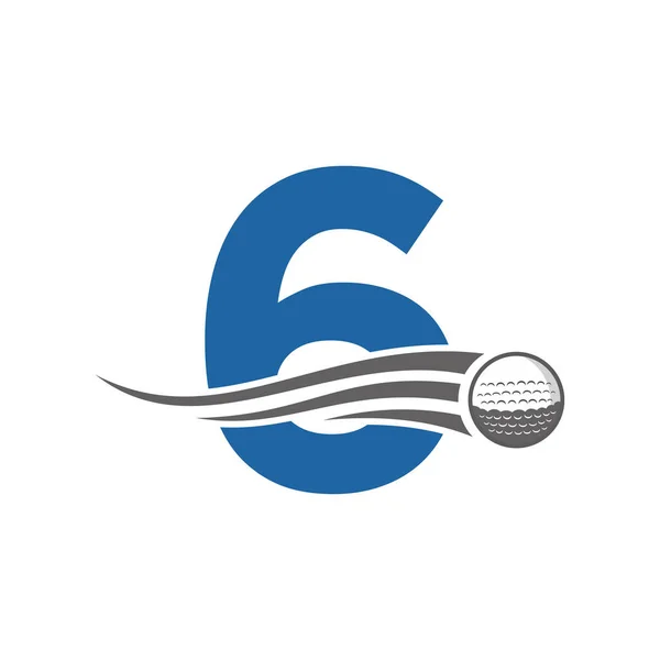 Brev Golf Logo Symbol Hockey Design Baserad Alfabetet Vektor Mall — Stock vektor