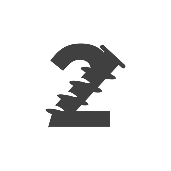 Modelo Logotipo Letra Parafuso Para Construção Ironmonger Symbol Design — Vetor de Stock