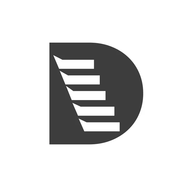 Αρχικό Γράμμα Stair Logo Βήμα Πρότυπο Διάνυσμα Βάση Αλφάβητο Λογότυπο — Διανυσματικό Αρχείο