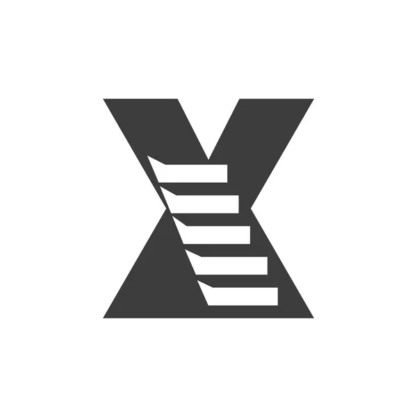 Počáteční Písmeno Schodiště Logo Šablona Vektoru Založená Abecedě Symbolu Kroku — Stockový vektor