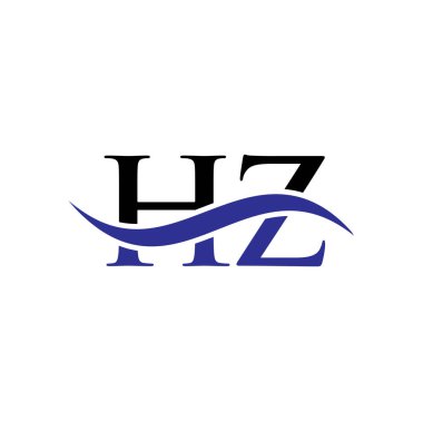 HZ Harf Logosu Vektör Şablonu. Harf HZ Logo Tasarımı Modern Tipografi İşareti
