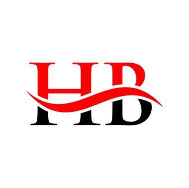HB Harf Logosu Vektör Şablonunu Birleştir. Harf HB Logo Tasarımı Modern Tipografi İşareti