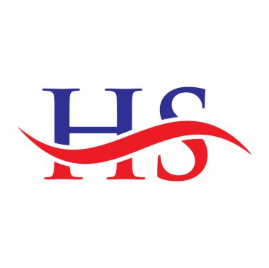 HS Harf Logosu Vektör Şablonu. Harf HS Logo Tasarımı Modern Tipografi İşareti