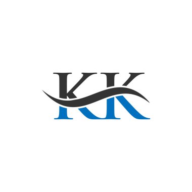 KK Harfi Birleştirici Logo Vektör Şablonu. KK Logo Tasarımı Modern Tipografi İşareti