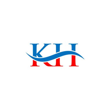 KH Harf Logosu Vektör Şablonu. Harf KH Logo Tasarımı Modern Tipografi İşareti