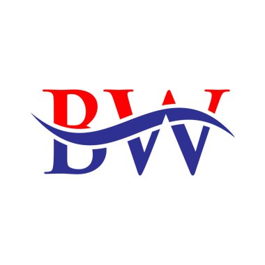 BW Harf Logosu Vektör Şablonu. Harf BW Logo Tasarımı Modern Tipografi İşareti