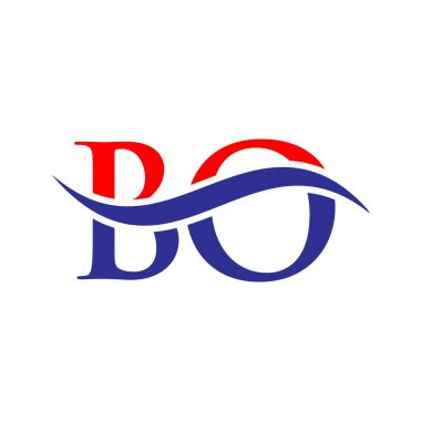BO Harf Logosu Vektör Şablonu. Harf BO Logo Tasarımı Modern Tipografi İşareti
