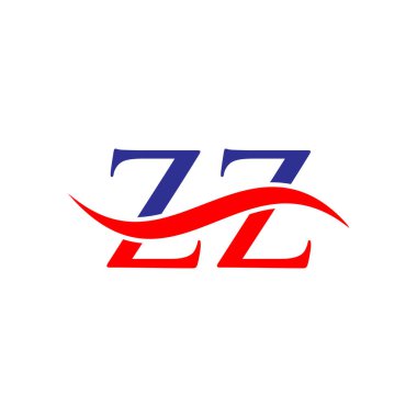ZZ Harf Logosu Vektör Şablonu. ZZ Harfi Logo Tasarımı Modern Tipografi İşareti