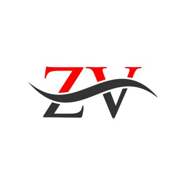 ZV Harf Logosu Vektör Şablonu. Harf ZV Logo Tasarımı Modern Tipografi İşareti