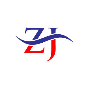 ZJ Harf Logosu Vektör Şablonunu Birleştir. Harf ZJ Logo Tasarımı Modern Tipografi İşareti
