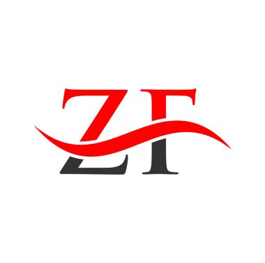 ZF Harf Logosu Vektör Şablonunu Birleştir. Harf ZF Logo Tasarımı Modern Tipografi İşareti