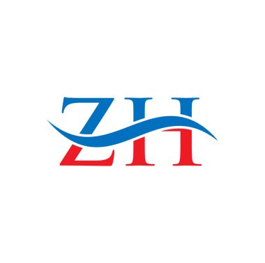 ZH Harf Logosu Vektör Şablonu. Harf ZH Logo Tasarımı Modern Tipografi İşareti
