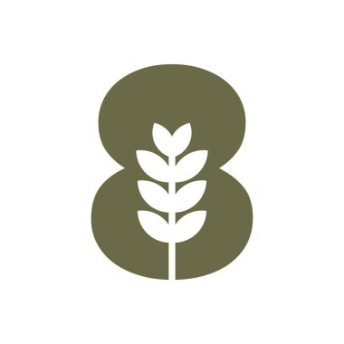 Bira Simgesi Vektör Şablonlu Başlangıç Harfi 8 Hazırlama Logosu