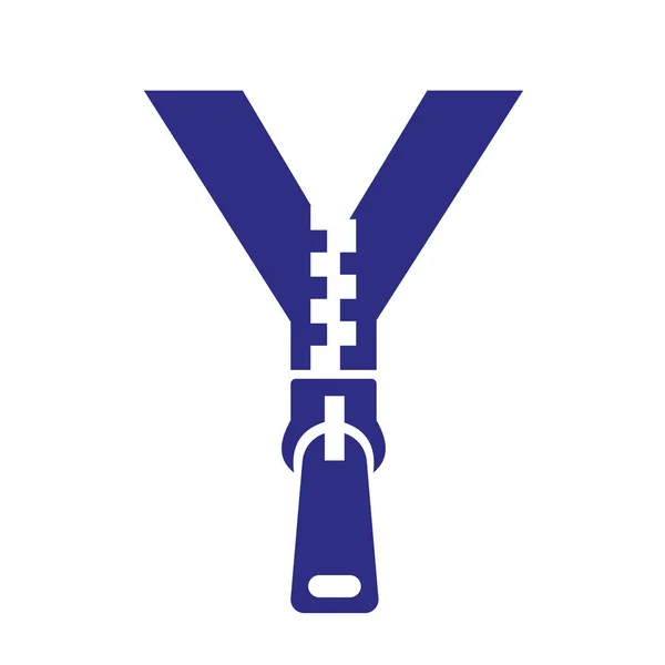 Logotipo Inicial Zíper Letra Para Modelo Vetor Identidade Símbolo Pano — Vetor de Stock