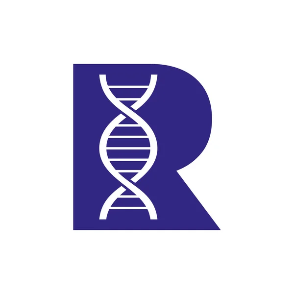Lettera Iniziale Dna Logo Concept Biotechnology Healthcare Medicine Identity Vector — Vettoriale Stock