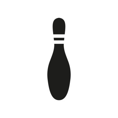 Bowling Simgesi Logosu. Bowling Topu Sembol Şablonu
