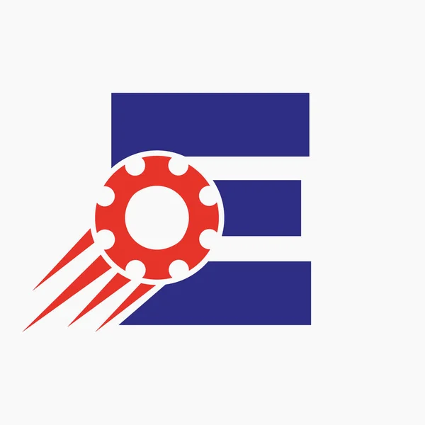 Letter Gear Cogwheel Logo Automotive Industrial Icon Gear Logo Car — Vettoriale Stock