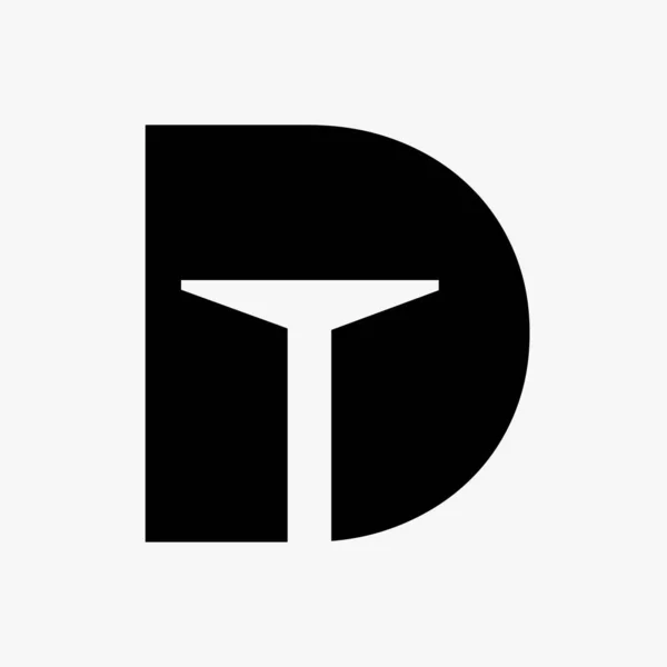 Letter Door Logo Design Combined Minimal Open Door Icon Vector — Stockvector