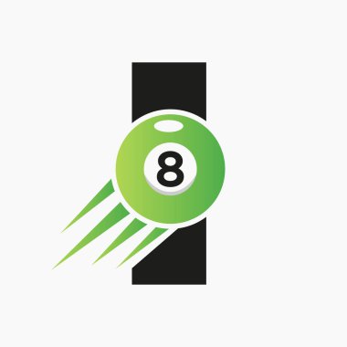 Bilardo Odası için Bilardo ya da Bilardo Logosu Tasarımı ya da 8. Havuz Kulübü Sembol Vektör Şablonu