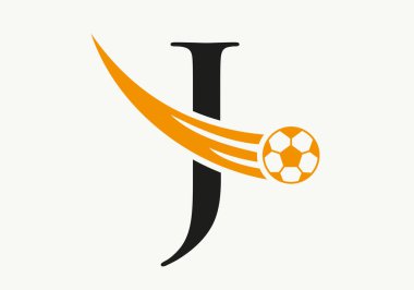 Harf J Futbol Futbol Logosu. Futbol Kulübü Futbol Takımı Simgesi Simgesi Simgesi