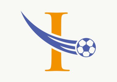 Birinci Futbol Logosu Mektubu. Futbol Kulübü Futbol Takımı Simgesi Simgesi Simgesi