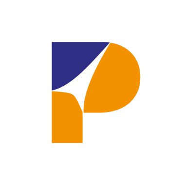 P Harfi Logo Tasarımı, Minimalist P Harfi Monogram Temel Vektör Şablonu