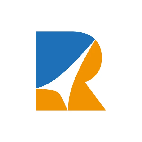 Bokstav Logo Design Minimalistisk Brev Monogram Initial Baserad Vektor Mall — Stock vektor