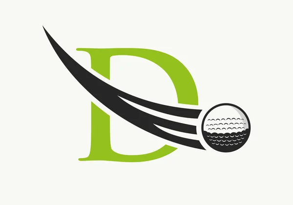 Letter Golf Logo Design Template Hockey Sport Academy Sign Club — Stock Vector