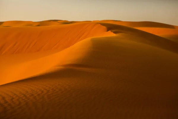 Belles Dunes Sable Dans Désert Sahara Maroc Paysage Afrique Dans — Photo