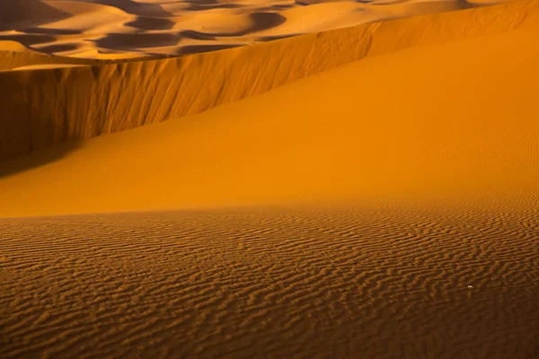 Vackra Sanddyner Saharaöknen Marocko Landskap Afrika Öknen — Stockfoto