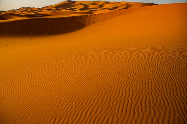 Beautiful Sand Dunes Sahara Desert Morocco Landscape Africa Desert — Stock Photo, Image