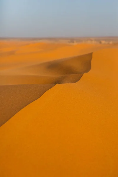 Vackra Sanddyner Saharaöknen Marocko Landskap Afrika Öknen — Stockfoto