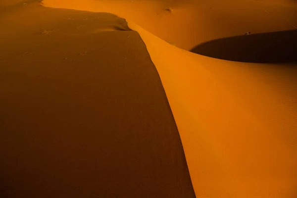 Belles Dunes Sable Dans Désert Sahara Maroc Paysage Afrique Dans — Photo