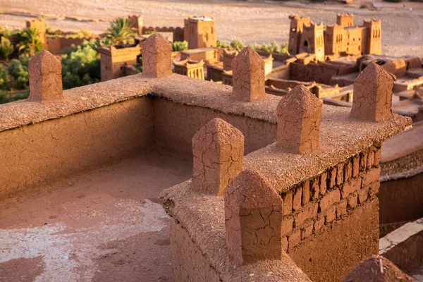 摩洛哥的Kasbah Ait Ben Haddou 来自撒哈拉沙漠的要塞和传统粘土屋 — 图库照片