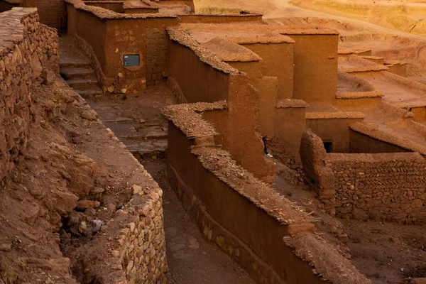 Kasbah Ait Ben Haddou Marruecos Fortres Casas Barro Tradicionales Del —  Fotos de Stock