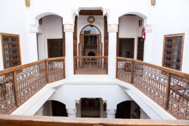 Fas, Afrika 'da geleneksel renkli küçük cadde