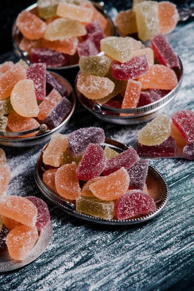 Marmelada Sobremesa Forma Limão Fatias Laranja Doçura Dos Doces Geleia — Fotografia de Stock