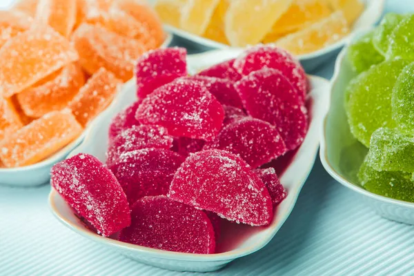 Mermelada Postre Forma Rodajas Limón Naranja Dulzura Del Caramelo Jalea —  Fotos de Stock